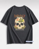 Deadly Paradise Sırt Baskılı Füme T-Shirt