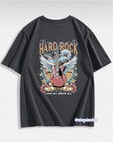 Hard Rock Sırt Baskılı Füme T-Shirt