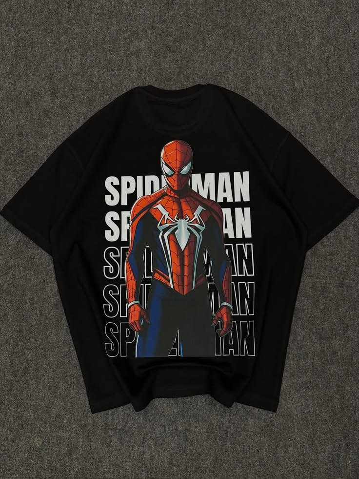 Spider Man Temalı Unisex Oversize T-Shirt
