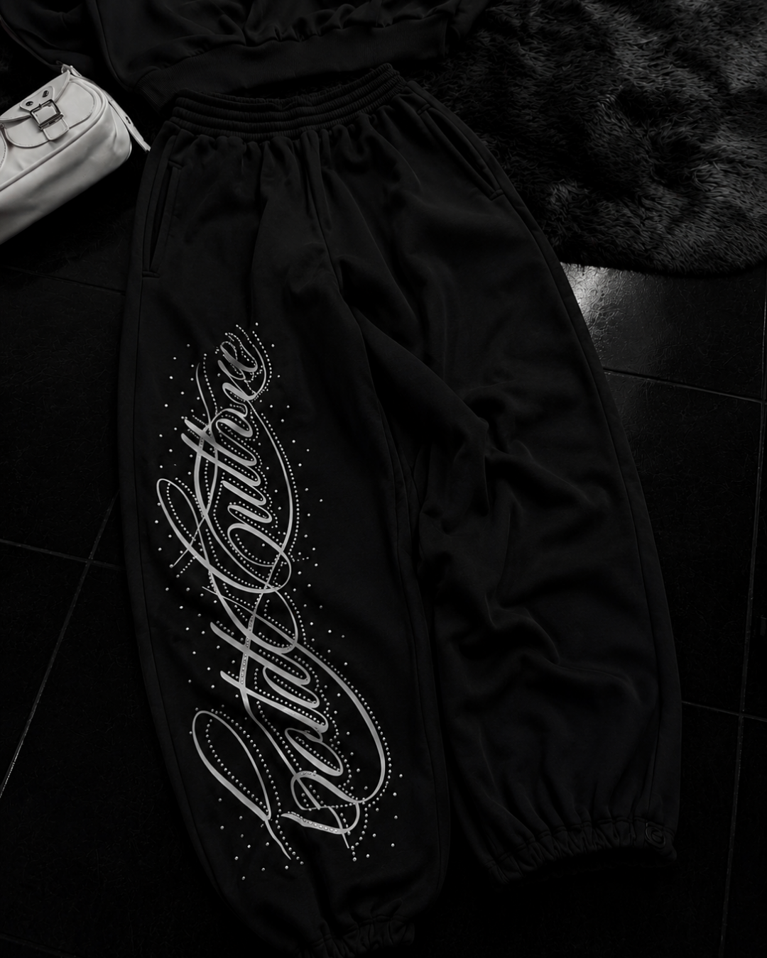 Angel Taşlı Baggy Unisex Eşofman Altı