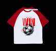 Kırmızı Reglan Kol Play To Wın Baskılı T-Shirt