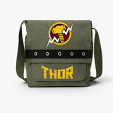 Haki Thor Baskılı Yuvarlak Kuşgözü Postacı Çanta