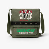 Haki Greenday The Savıors Tour Baskılı Yuvarlak Kuşgözü Postacı Çanta