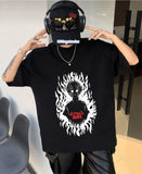 Anime Mob Psycho 100 Baskılı Siyah Oversize T-Shirt