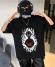 Anime Mob Psycho 100 Baskılı Siyah Oversize T-Shirt