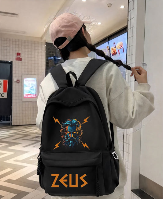 Siyah Zeus Baskılı Okul,Dershane,Kurs Sırt Çantası
