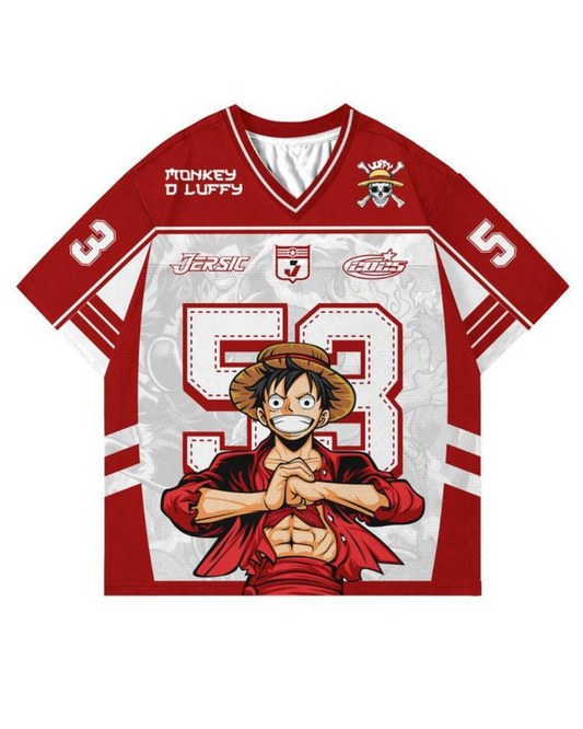 Monkey Luffy Forma T-Shirt-Kırmızı