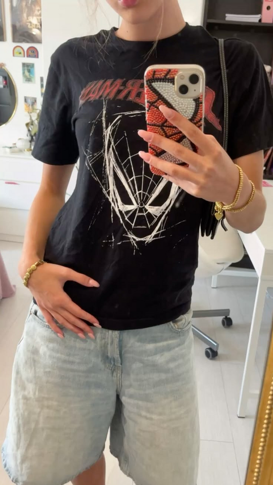 Spider Man Temalı Unisex Oversize T-Shirt