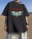 Yıkamalı Kumaş Harley Davidson Establıshed 1903 Baskılı Oversize T-Shirt