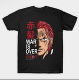 Siyah War Is Over Anime Baskılı Oversize T-Shirt