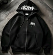 Siyah Kapüşon Üzeri Newyork Baskılı Oversize Sweatshirt