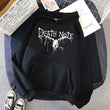 Siyah Death Note Baskılı Oversize Kapüşonlu Sweatshirt