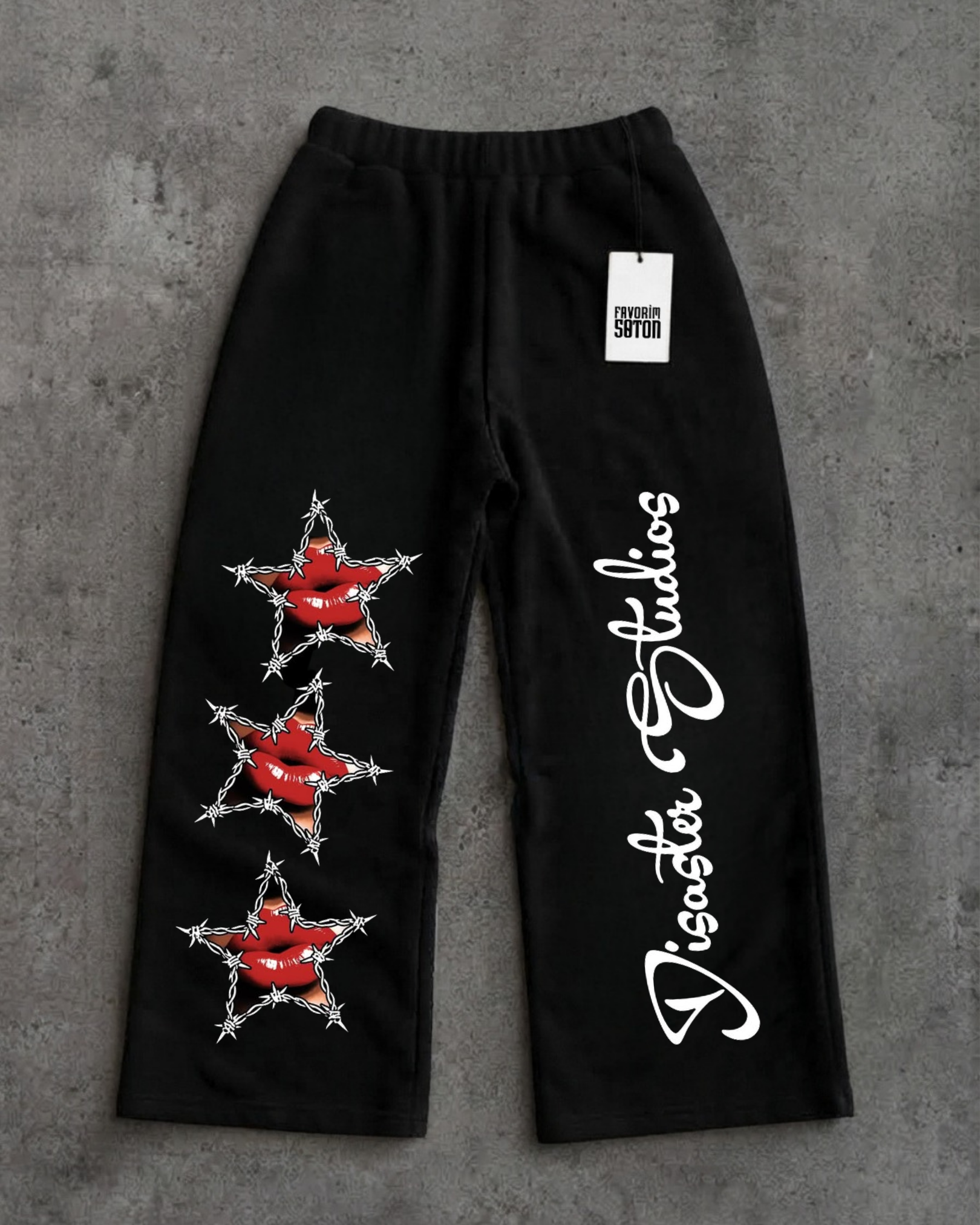 Sokak Tarzı Baskılı Unisex Baggy Eşofman Altları