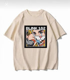 Blink 182 Baskılı Bej T-Shirt