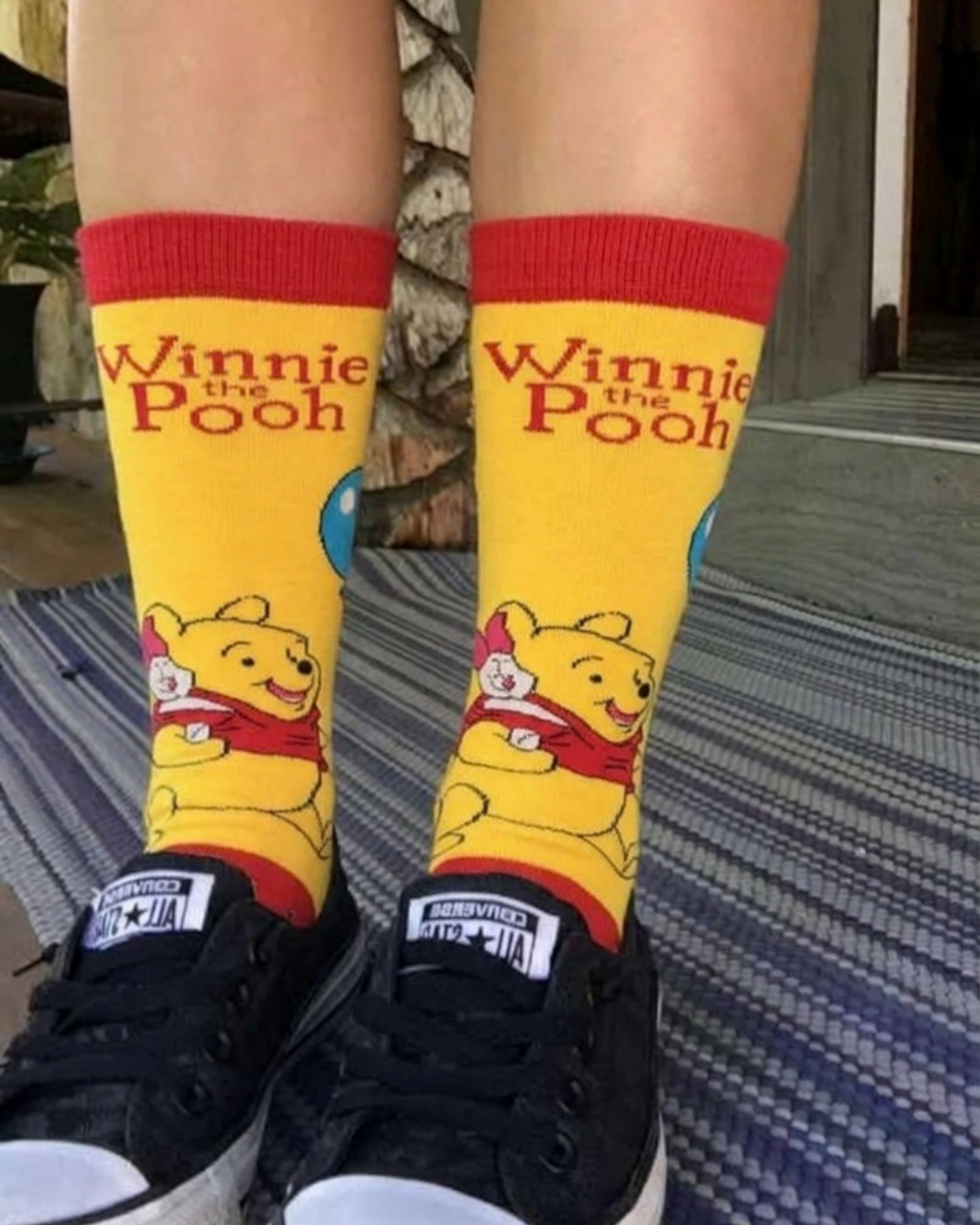 Winnie the Pooh Tasarımlı Uzun Çorap