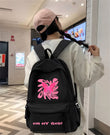 Siyah Oh My Good Pembe Baskılı Okul,Dershane,Kurs Sırt Çantası