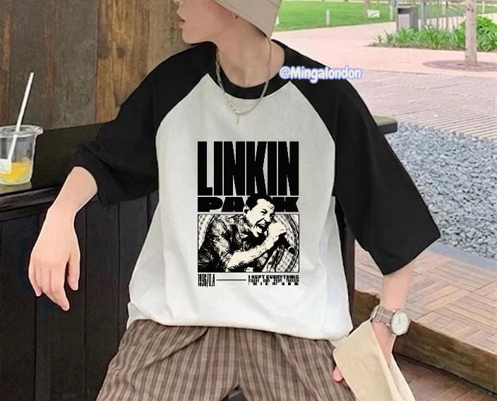 Reglan Kollu Lınkın Park Baskılı T-Shirt