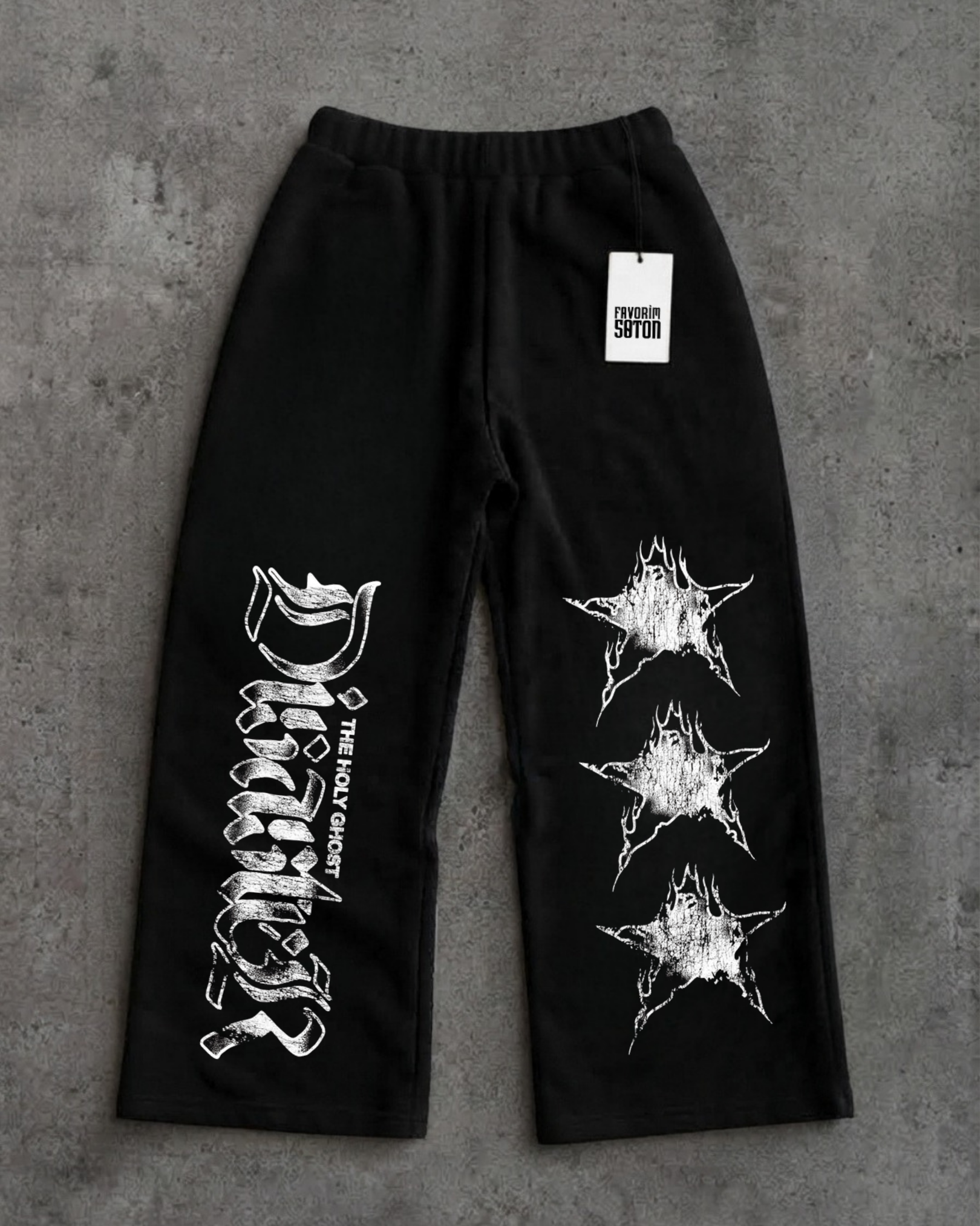 Sokak Tarzı Baskılı Unisex Baggy Eşofman Altları