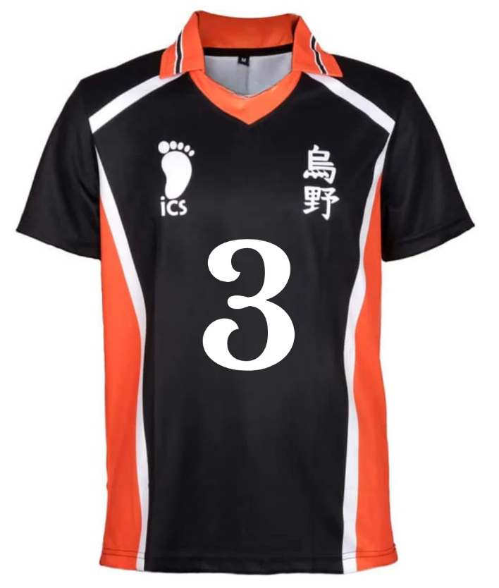 Haikyuu Jersey 3 Numara Detail Unisex Jersey Forma
