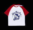 Kırmızı Reglan Kol Slow But Sure Baskılı T-Shirt