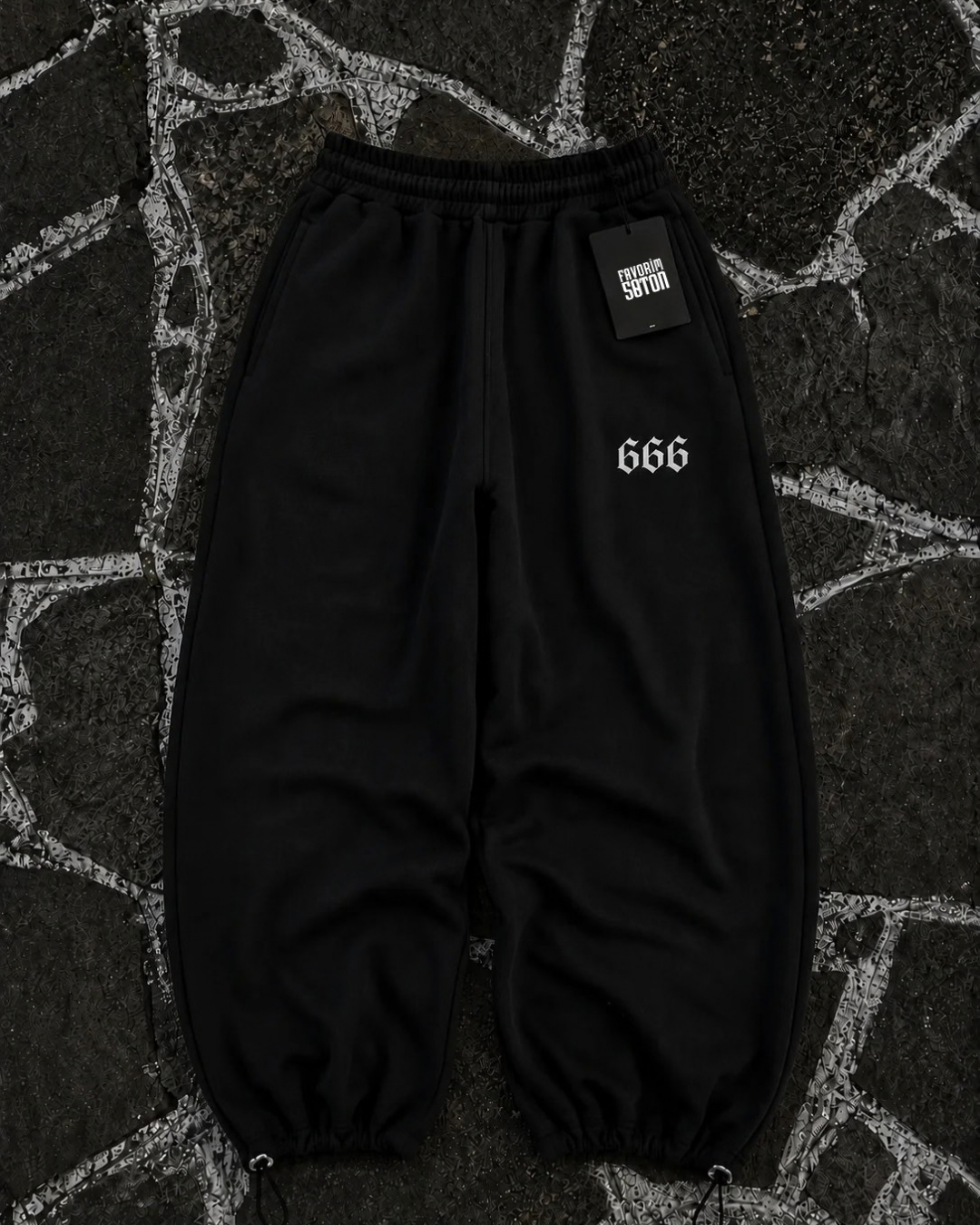 666 Grafik Yazı Baskılı Eşofman Altı