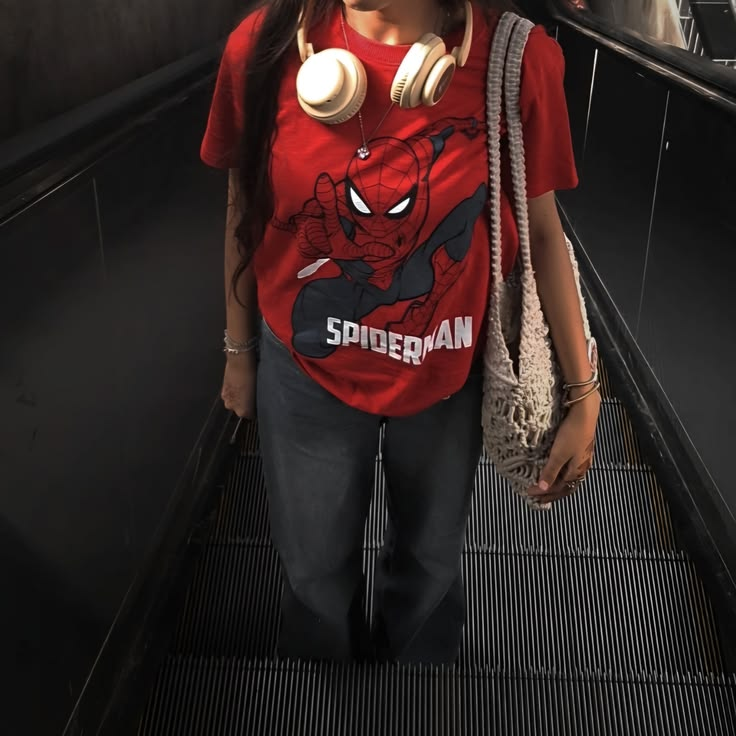 Spider Man Temalı Unisex Oversize T-Shirt