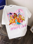 Beyaz Winx Club Baskılı Oversize T-Shirt