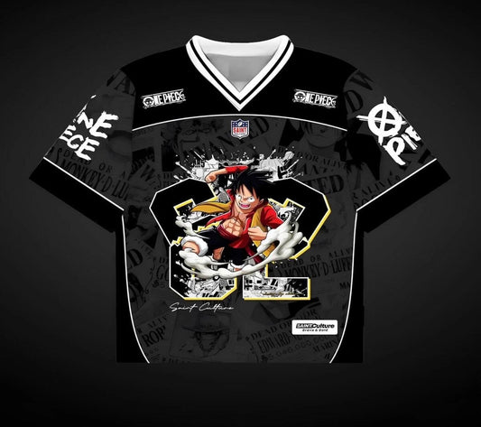 Anime One Piece Luffy Forma Tshirt -Siyah