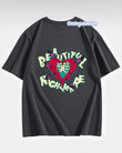 Beautıful Nıght Mare Sırt Baskılı Füme T-Shirt