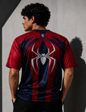 Retro Spider Baskılı Unisex Yıkamalı Vintage Oversize T-Shirt