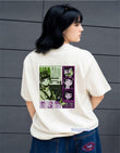 Anime Karakterli Mao Mao Sırt Baskılı Beyaz T-Shirt