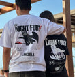 I'm Night Fury-I'm Light Fury Sırt Baskılı Sevgili Arkadaş Kombin T-Shirt