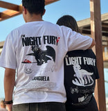 I'm Night Fury-I'm Light Fury Sırt Baskılı Sevgili Arkadaş Kombin T-Shirt