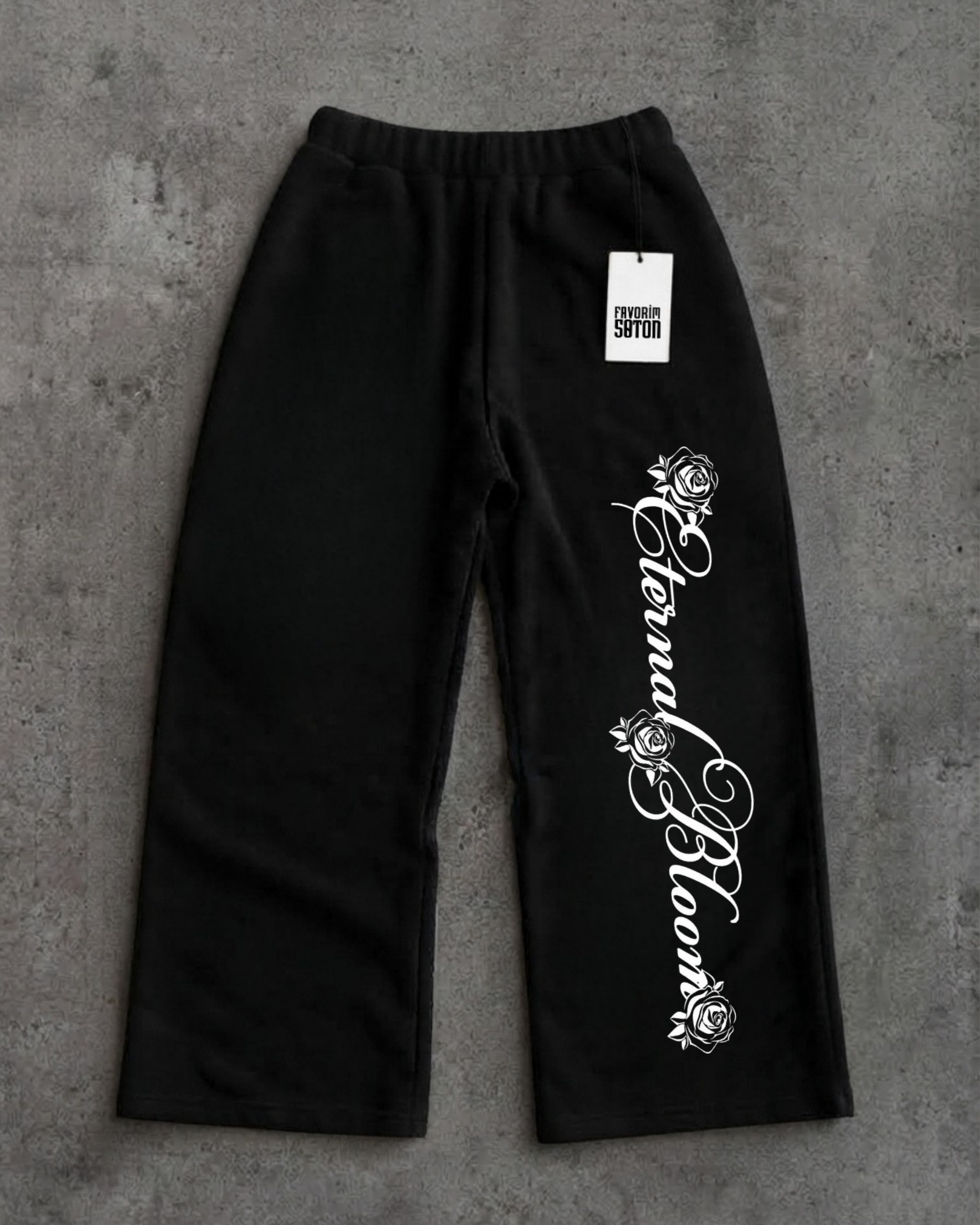 Sokak Tarzı Baskılı Unisex Baggy Eşofman Altları
