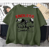 Endless Baskılı Haki T-Shirt