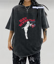Yıkamalı Kumaş Bst Hyde Park Baskılı Oversize T-Shirt