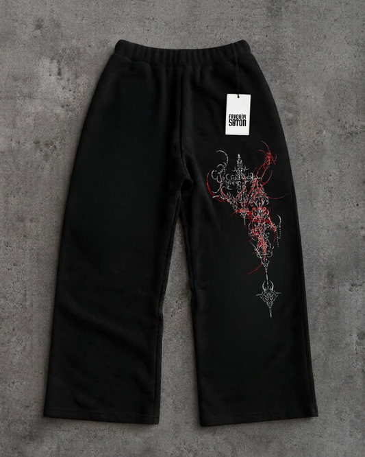 Gothic Design Baggy Unisex Eşofman Altı