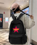 Siyah Star Girl Baskılı Okul,Dershane,Kurs Sırt Çantası