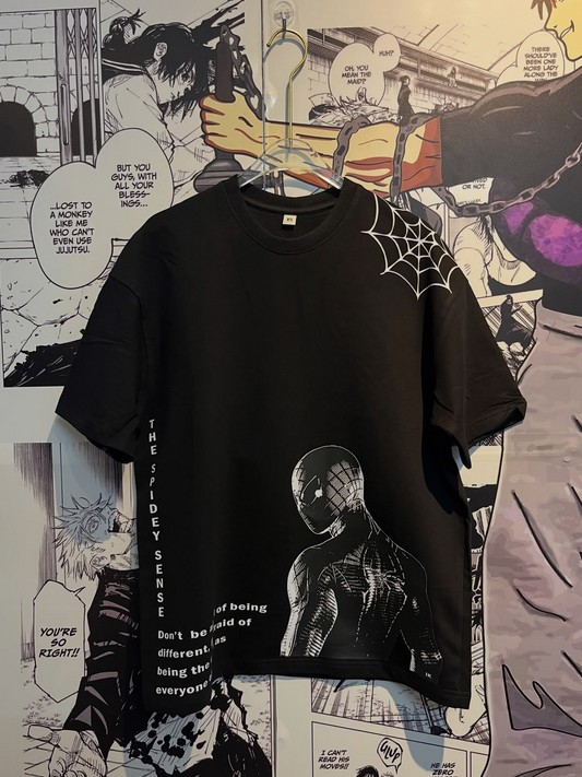 Spider Man Temalı Unisex Oversize T-Shirt