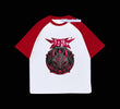 Kırmızı Reglan Kol Baby Metal Baskılı T-Shirt