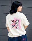 Dan Da Dan Ayase Momo Sırt Baskılı Beyaz T-Shirt