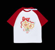 Kırmızı Reglan Kol I Love You Baskılı T-Shirt