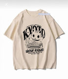 K-Yoto Baskılı Bej T-Shirt