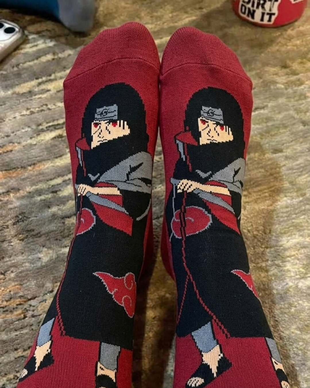 Anime Naruto İtachi Tasarımlı Uzun Çorap