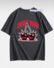Cheryy Bomb Sırt Baskılı Füme T-Shirt