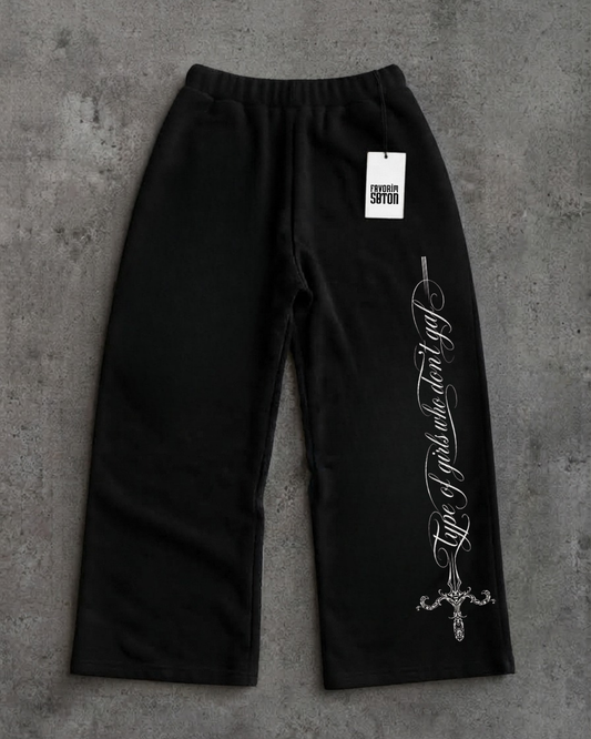 Gothic Design Baggy Unisex Eşofman Altı