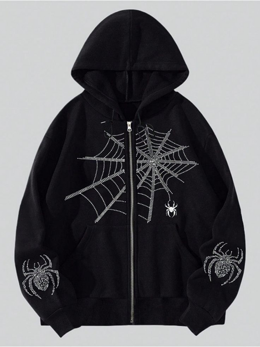 Y2K Harajuku Tarzı Baskılı Oversize Hoodie