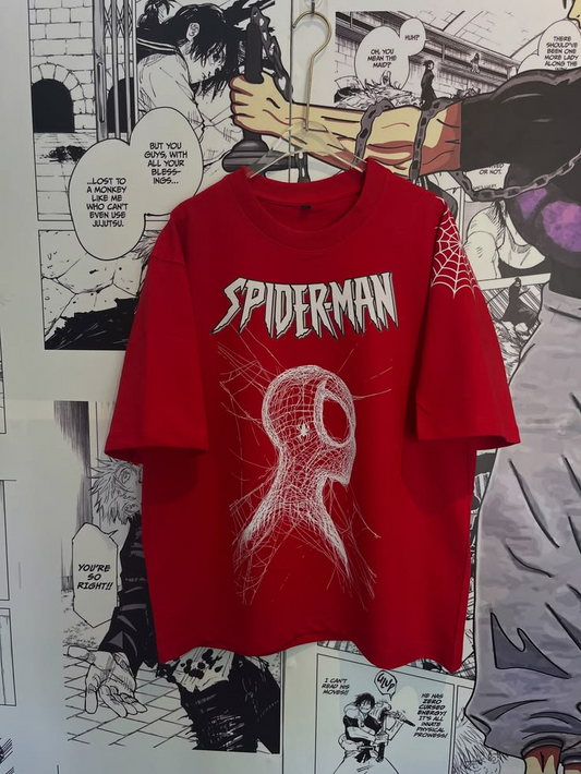Spider Man Temalı Unisex Oversize T-Shirt