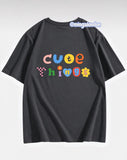 Cute Hings Sırt Baskılı Füme T-Shirt
