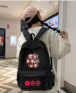 Siyah Anime K-Pop Baskılı Okul,Dershane,Kurs Sırt Çantası